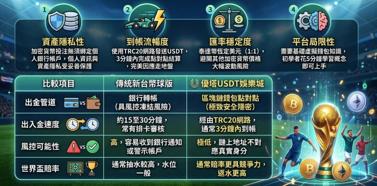 傳統球版 vs 加密貨幣娛樂城優缺點大評比