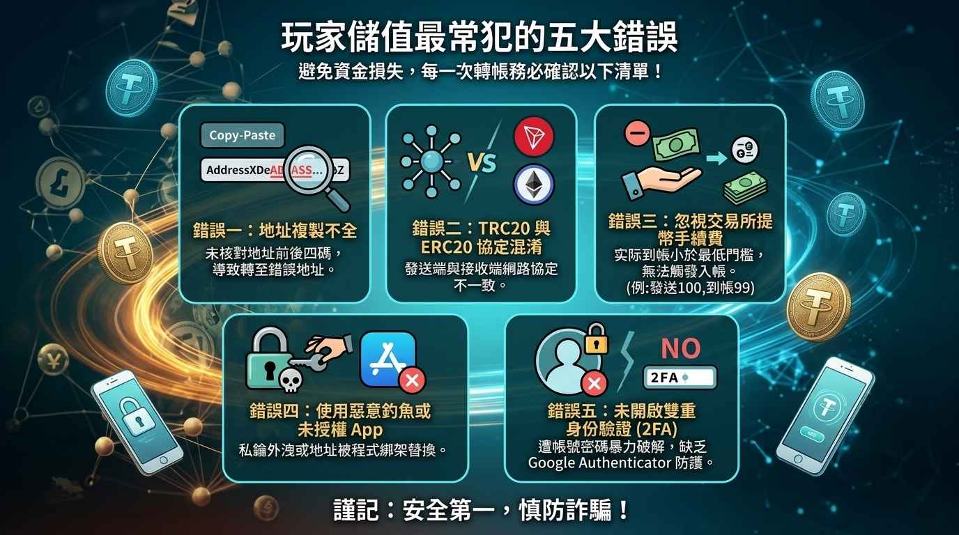 優塔玩家最常犯的五大加密貨幣儲值錯誤