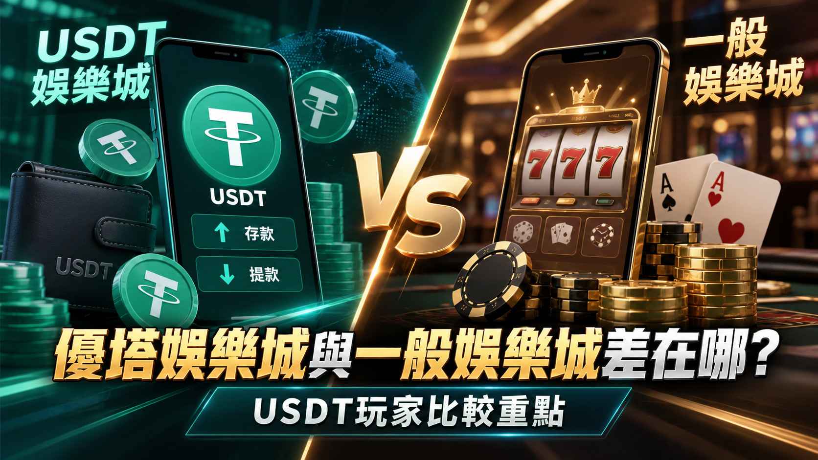 優塔和RG富遊必贏的USDT差異